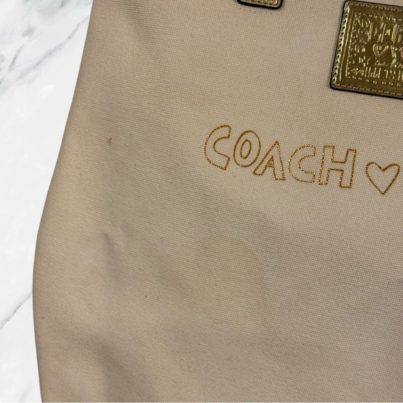 COACH Poppy Goldy Tote Rare Vintage Y2K - Picture 8 of 14